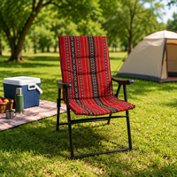 Chaise de plage pliable en fer d'extérieur, légère et portable, pour jardin, camping, pêche, atelier et chambre à coucher