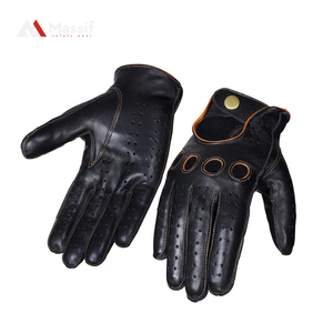 Guantes de conducción de cuero dividido de piel de vaca de calidad superior Recién llegado Guantes de conducción de cuero de grano de cabra - Product Image 2