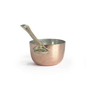 Casserole de cuisson artisanale écologique en cuivre avec poignée en laiton et couvercle en acier inoxydable pour gaz et induction – Authentique - Product Image 5
