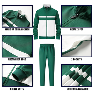 Top Fashion Casual 2 Piece Tracksuit Set Long Sleeve Full Zip Jacket with <b>Sweatpants</b> Breathable Sportswear Outfit <b>for</b> Men/<b>Women</b> - Product Image 6