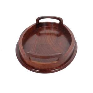 Plateaux de service en bois de sheesham pour table à manger, plateau à nourriture et à collations en bois massif artisanal pour la maison, la cuisine et les cadeaux - Product Image 4