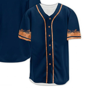 High Quality Custom Wholesale Men Sportswear Plain Baseball Jersey <b>Shirt</b> Breathable <b>Polyester</b> Team Wear for Baseball and Softbal - Product Image 3