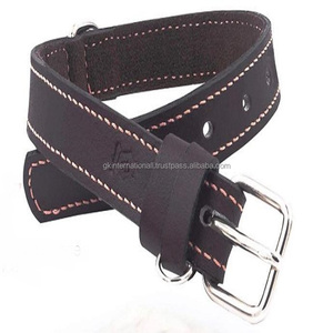 Collier de chien en cuir véritable fait à la main colliers de formation pour animaux de compagnie durables réglables chiens de taille moyenne Pitbull Labrador à bas prix - Product Image 2