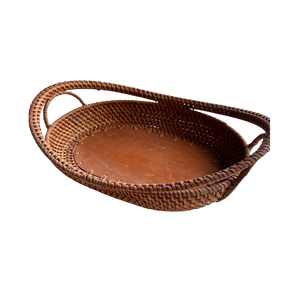 Plateau de service rond en rotin, vente chaude, fabriqué sur mesure au Vietnam, style vintage, décoratif, nourriture, pas cher, Cenvinex RT05 - Product Image 3