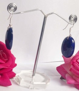 Dernière conception 10x14mm ovale Cabochon boucle d'oreille en laiton balancent boucle d'oreille haute recherche septembre pierre de naissance bijoux pour bijoux de guérison - Product Image 1