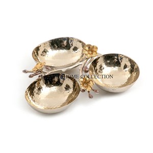 Cuencos para servir de latón rústico con detalles artesanales con acabado antiguo, perfectos para crear una experiencia gastronómica acogedora pero elegante - Product Image 5