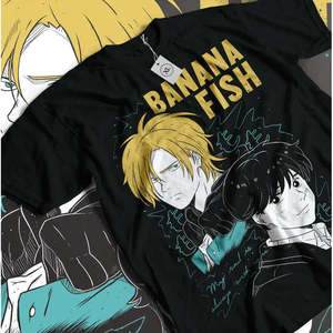 Ash Lynx Eiji Okumura <b>T</b>-<b>Shirt</b> Banana <b>Fish</b> Collection Vintage Style 100% Cotton Jersey Breathable Compressed Logo 220 Grams - Product Image 3