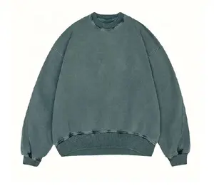 Survêtements délavés à l'acide, ensembles de survêtements zippés, survêtements délavés au soleil, sweats à capuche et pantalons de survêtement, 100% coton - Product Image 4