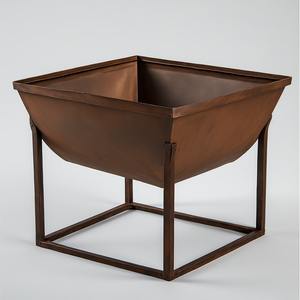 Modern Solid Metal Powder Coated Firepit Crafted for Outdoor Entertainment Areas Providing Warmth Safety and Visual Appeal - Product Image 4