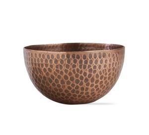 Bol à salade en cuivre martelé de style antique, forme ronde, taille personnalisée, bol à mélanger pour aliments à prix attractif - Product Image 1