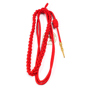 High Quality Ceremonial Silver Aiguillette Mylar with Silver Tags | Custom Color Aiguillette for Ceremonial Uniforms - Product Image 2