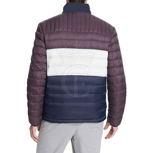 Chaqueta acolchada personalizada para hombre superventas con cuello levantado, nuevo diseño, estilo de moda, chaqueta de plumón de Color sólido, posición frontal del logotipo - Product Image 3