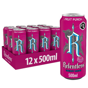 Boisson énergisante Relentless 500ml à la framboise, canette en aluminium, sans sucre, boisson gazeuse, emballage personnalisé avec logo - Product Image 5