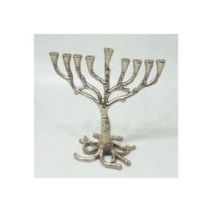 Tableware Candlestick Holder Unique Style Aluminium <b>Tree</b> Shape Jewish Menorah Hanukkah Candle <b>Stand</b> for Wedding Home Decor - Product Image 1