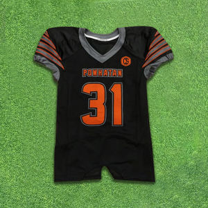 Camiseta de fútbol americano personalizada para jóvenes, tela de poliéster transpirable, blanco, corto, de talla grande, sublimación, fabricado en Pakistán - Product Image 6