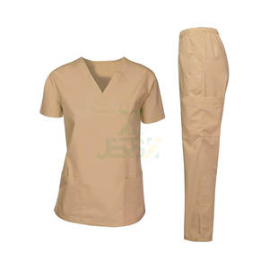 Juego de uniformes médicos para logotipo personalizable unisex y tela tejida de color Top y pantalones de manga corta Servicio OEM - Product Image 6