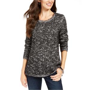 Maglione Casual da Donna Style & Co in Nero con Texture Effetto Ciglia, Taglia Small, per l'Autunno - Product Image 1