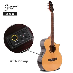 Smiger กีตาร์โปร่ง,กีตาร์อะคูสติกขนาด40นิ้ว OEM Cutaway Spruce Top อินเดียโรสวูดควอไลเซอร์ EQ