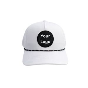 Lightweight Performance Golf <b>Cap</b> with Rope Custom Rubber Logo Laser Cut Holes Breathable Quick Dry <b>Snapback</b> Hat for Golf Wear - Product Image 2