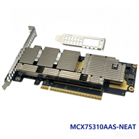 Carte réseau Ethernet Connect X-7 MCX75310AAS-NEAT 200GbE interne PCI Express 5.0 X16 QSFP112 Smart Adapter RDMA GPUDirect pour ordinateur de bureau