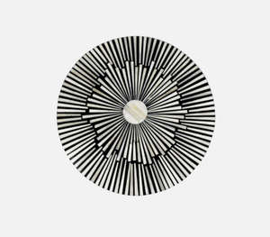 Plateau de service rectangulaire en os fait à la main avec incrustation de nacre motif personnalisé Stylenest Export Home Decor Set - Product Image 3