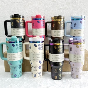 Bán buôn tùy chỉnh Valentines Laser Quái Vật 40oz kim loại tái sử dụng cách điện thép không gỉ Cà Phê Cốc thép chân không du lịch Mug - Product Image 1