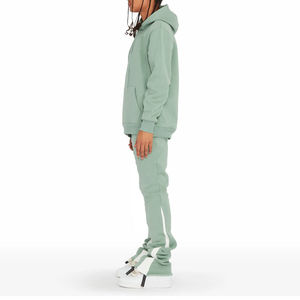 Survêtement personnalisé de haute qualité, pantalon de jogging évasé, survêtement pour hommes, pantalon en velours, survêtement ample uni pour femmes - Product Image 4