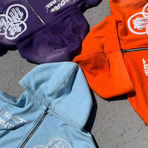 Chándales sudadera al por mayor Streetwear personalizado de peso pesado de gran tamaño desgastado Zip Up Boxy recortado sudaderas con capucha pantalones de chándal conjunto de hombres - Product Image 6