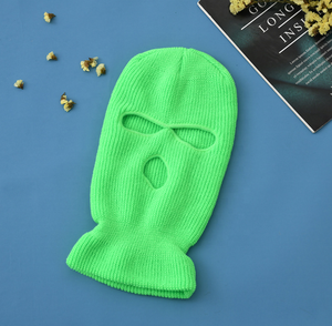 Nouveau design de masques de ski Jacquard 3 trous de haute qualité Chapeaux d'hiver en tricot acrylique Bonnet Balaclava personnalisé - Product Image 1