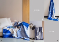 Couverture TV douce en mélange de coton tricoté 500 GSM, 130x170 cm, respirante, toutes saisons, lavable en machine, couleurs personnalisables 3.5-4