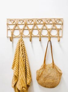 Durable Artistic Rattan <b>Towel</b> Rack With Contemporary Touch Perfect For Gifting On Housewarming Occasions And Modern Homes - Product Image 3