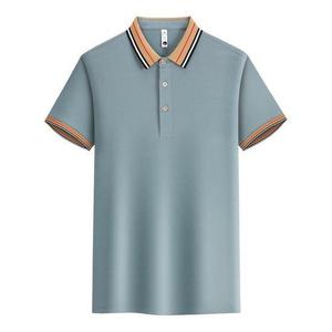 Polo de golf avec logo personnalisé pour hommes nouveau design d'uniforme de couleur unie en polyester avec technique de broderie en spandex - Product Image 2