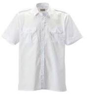 Chemise de pilote blanche personnalisée en gros, de bonne qualité, uniforme uni pour hommes, uniforme d'hôtesse de l'air, confortable, respirant, durable