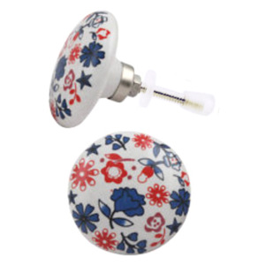 Boutons floraux en céramique pour enfants pour armoires commodes armoires portes hôtels villas salon chambre cuisine extérieur-CK 305 - Product Image 2