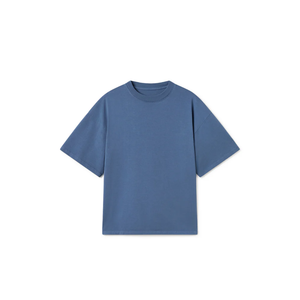 เสื้อยืดผ้าฝ้ายออแกนิกโอเวอร์ไซส์สำหรับผู้ชาย100% คอกลม320gsm ยาวสไตล์สตรีทแวร์สั่งโลโก้ได้ตามต้องการ - Product Image 1