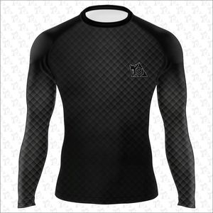 Sublimación personalizada de impresión de los hombres al aire libre Rash Guard mangas largas transpirable poliéster Spandex Material - Product Image 1