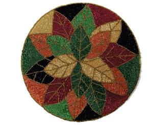 Mantel Individual y Camino de Mesa de Cuentas de Vidrio Redondas, Mantel Decorativo de Cuentas Hecho a Mano para una Mesa Elegante - Product Image 2