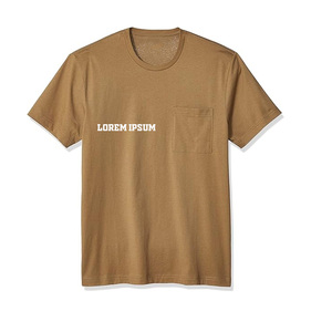 Men Best Quality Cotton and <b>Bamboo</b> Fiber T Shirt Short Sleeve Lettering Knitted Crewneck Silk <b>Screen</b> Printing - Product Image 2