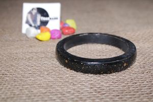 Premium Black Resin Bangle with Splatter Design Round Shape Traditional Women's <b>Gemstone</b> <b>Bracelet</b> for Weddings and Gifts - Product Image 3