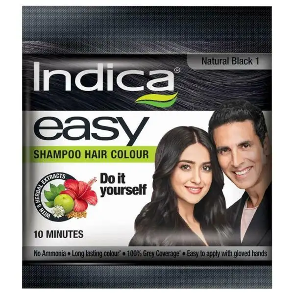 Vendita calda facile colore dei capelli tintura per capelli naturale duratura colore marrone shampoo nero copertura grigia 25ml Semi permanente a base di erbe