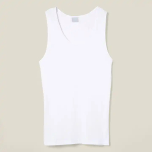 Camiseta interior básica de algodón con cuello redondo para hombre, camiseta sin mangas acanalada personalizada, ropa deportiva informal, camiseta sin mangas para hombre - Product Image 2