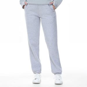 Pantalons de survêtement pour femmes, couleur unie, style ample, avec cordon de serrage, jambes droites surdimensionnées, pantalons d'hiver avec style à devant plat - Product Image 1