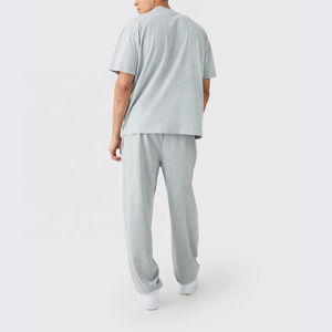 Camiseta de gran tamaño con cuello redondo y Costilla de algodón 100% personalizada para hombre, ropa de calle Nueva con estampado Digital de calidad, camiseta en blanco con hombros caídos - Product Image 2