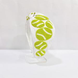 Diadema deportiva bordada a mano India personalizada para niñas, accesorios para el cabello de baloncesto - Product Image 5