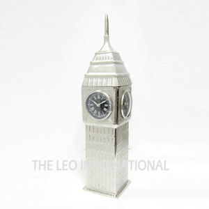 Horloge de table ronde pour enfants, décoration de chambre à coucher, pour bureau et chambre à coucher, horloge de table compacte en métal - Product Image 5