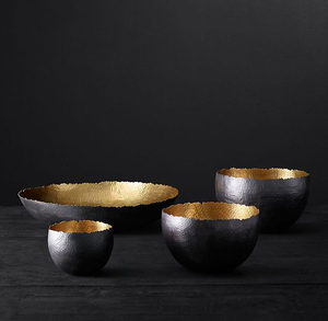 ชุดขายส่งชามขนมหวานอะลูมิเนียมสีทองดำสี่ใบ |   ชามเสิร์ฟช็อกโกแลตและขนมหวานสุดหรูในราคาขายส่งที่ถูกที่สุด - Product Image 2