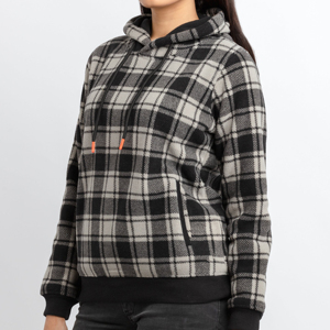 Eco-friendly Casual Streetwear Oversized <b>Drop</b>-Shoulder Breathable Windproof Waterproof Fleece Winter Hooded Women's Solid Front - Product Image 2