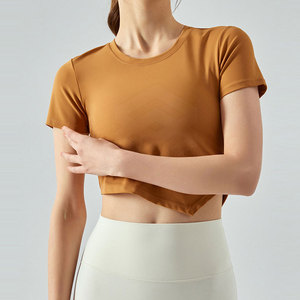 Top Corto de Verano para Mujer, Informal, Ecológico, Cuello Redondo, Manga Corta, 100% Algodón, Personalizable - Product Image 2