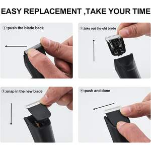 Lames de rechange en céramique pour tondeuse électrique pour poils du pubis - Product Image 2