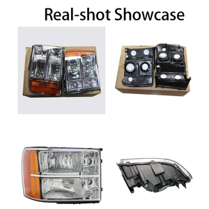 Mejores precios GMC Sierra 2007-2013 Faros laterales amarillos galvanizados semiensamblados halógenos originales estándar de EE. UU. - Product Image 4